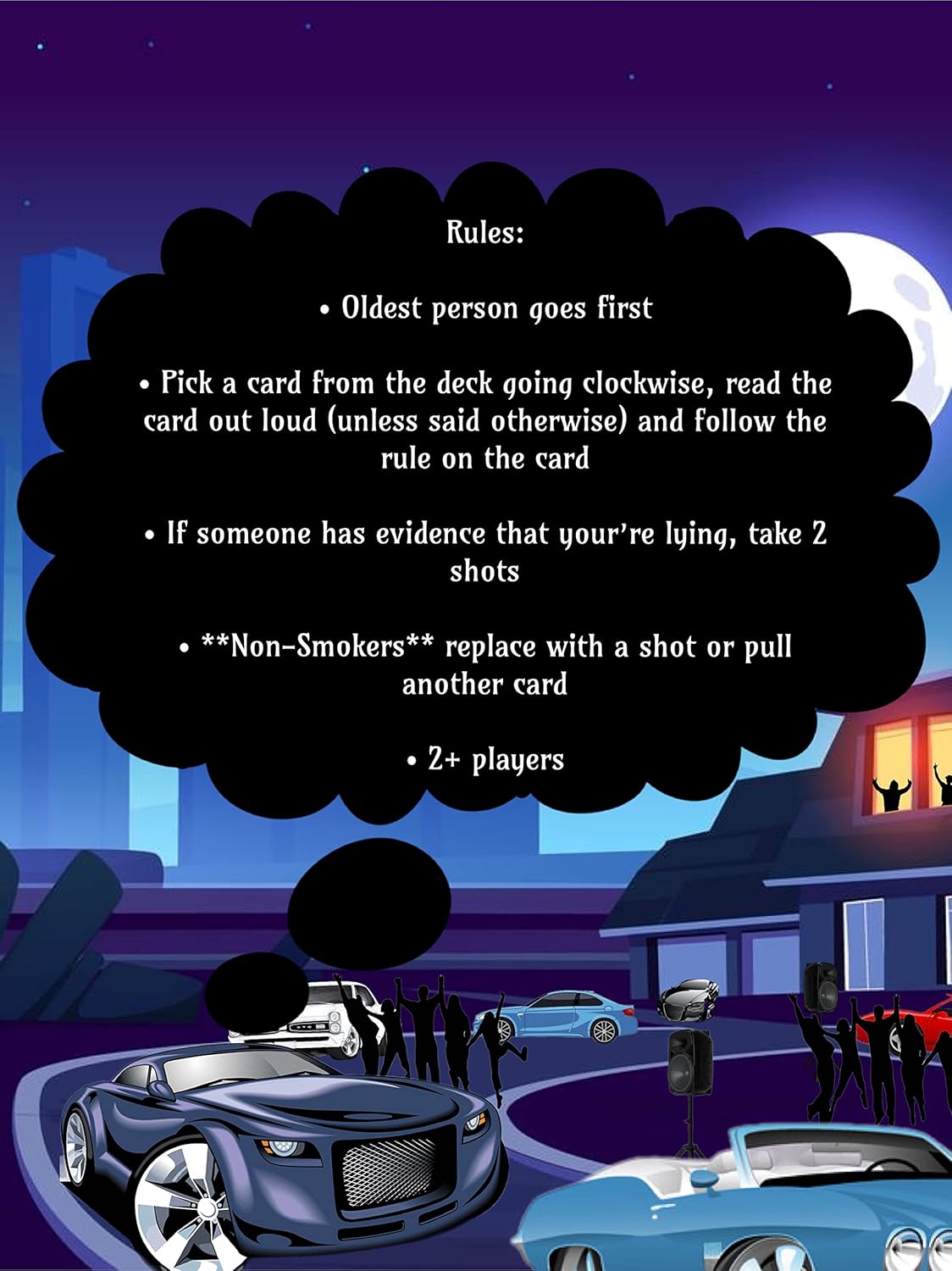 Throw That Shit Back Drinking Card Game